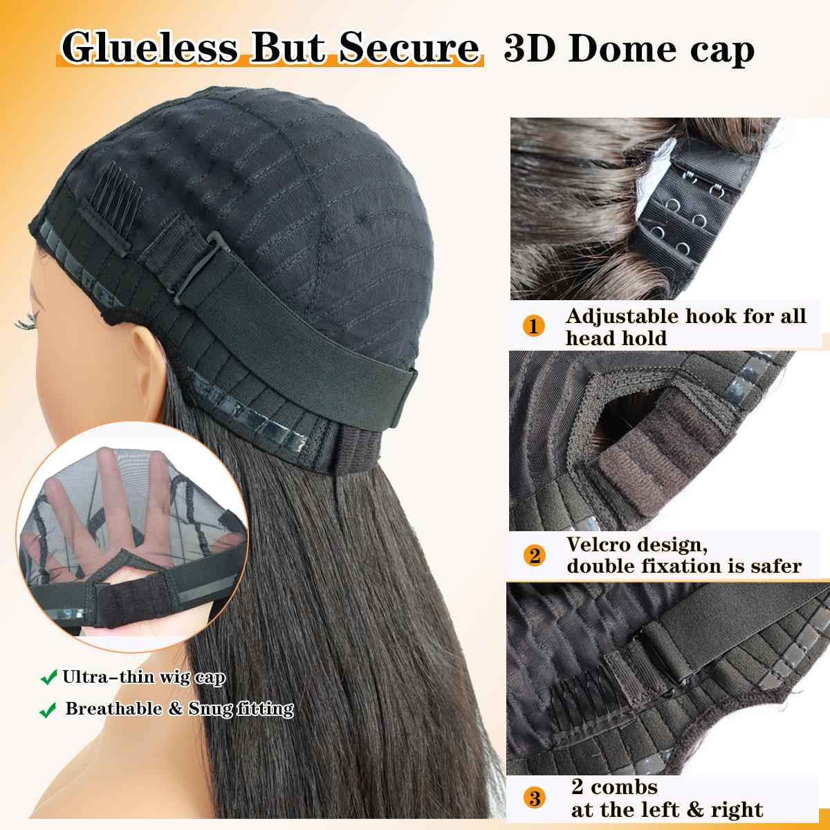 Skinlike Real HD Lace C-Part Layered Wig Wear and Go Glueless Straight Wig Natural Hairline Ultra-thin HD Lace Pre Plucked Pre Cut Tiny Knots 220% Density