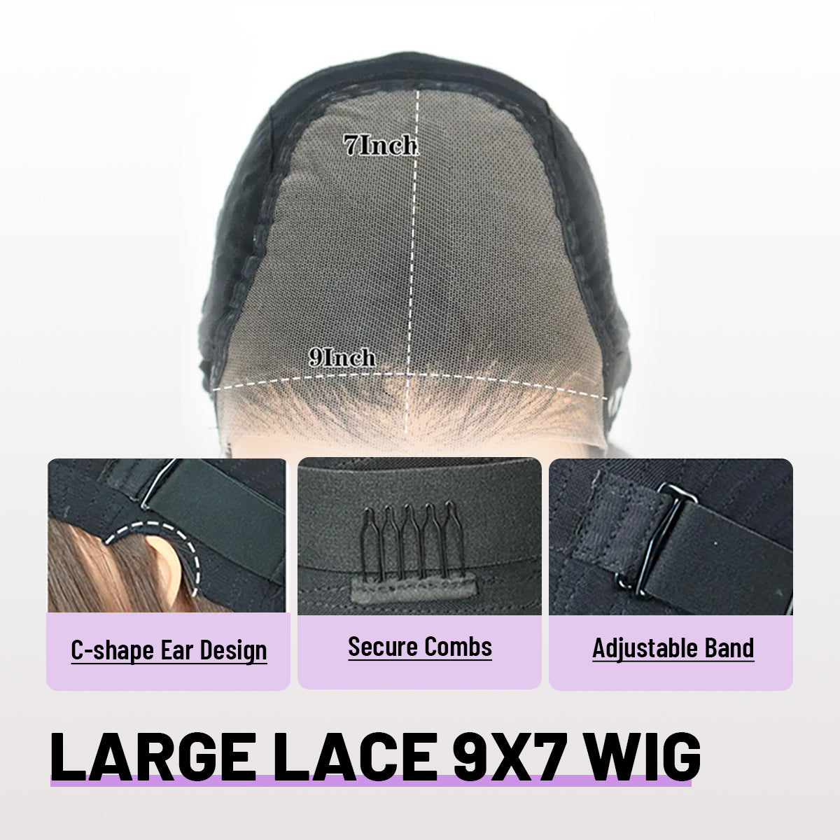 Glueless Synthetic layered cut 9x7 Lace Front Wig Wear And Go Premium Human-Hair-Like Fiber