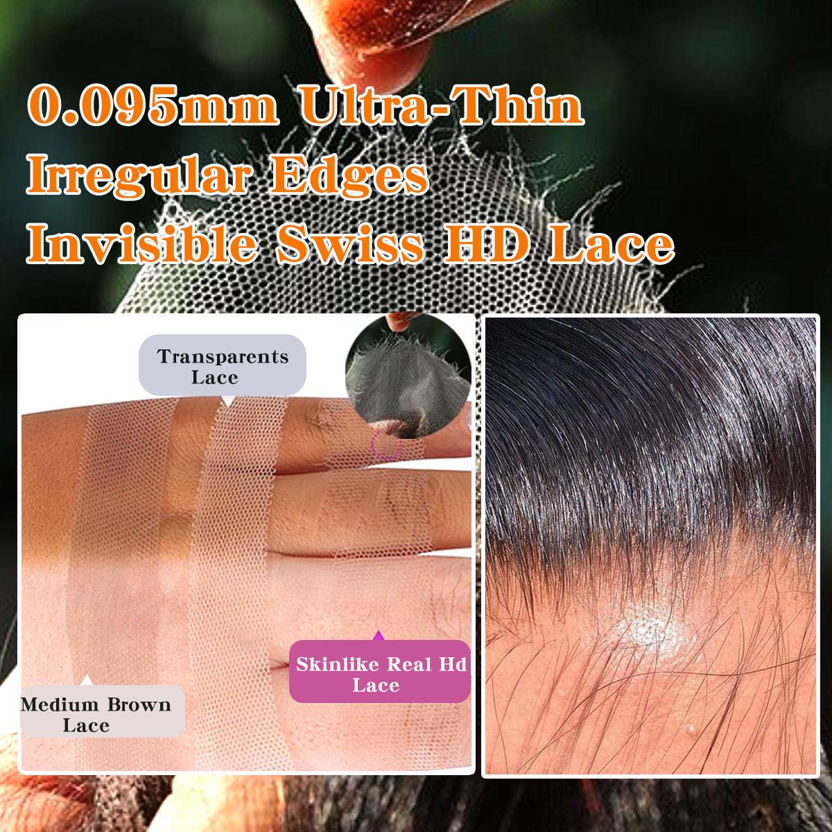 Skinlike Real HD Lace C-Part Layered Wig Wear and Go Glueless Straight Wig Natural Hairline Ultra-thin HD Lace Pre Plucked Pre Cut Tiny Knots 220% Density