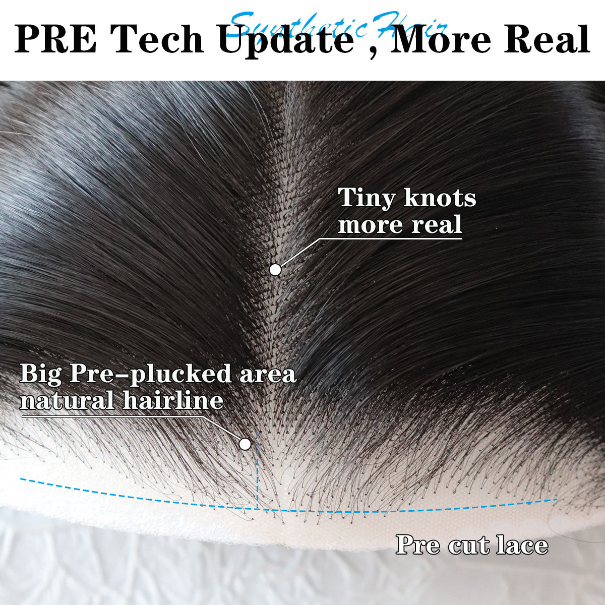 9x7 Glueless Synthetic Wear and Go Glueless Double Drawn Bob Wig Premium Human-Hair-Like Fiber