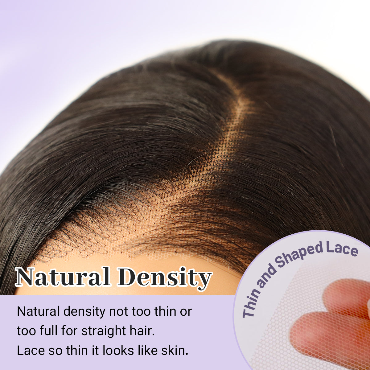 9x7 Glueless C-Part Layered Wig Wear and Go Lace Front Straight Wig Pre Plucked Pre Cut Tiny Knots