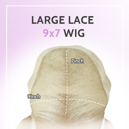 Wear and Go Glueless 9x7 Blonde Lace Front Synthetic Straight Wigs Double Drawn Bob Wig